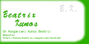 beatrix kunos business card